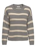 JDYJUSTY L/S STRIPE PULLOVER KNT NOOS driftwood
