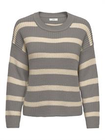 JDYJUSTY L/S STRIPE PULLOVER KNT NOOS driftwood