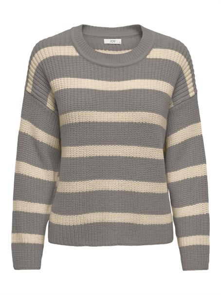 JDYJUSTY L/S STRIPE PULLOVER KNT NOOS driftwood