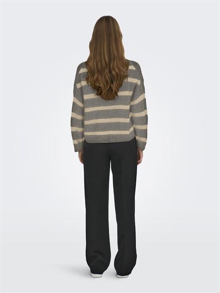 JDYJUSTY L/S STRIPE PULLOVER KNT NOOS driftwood