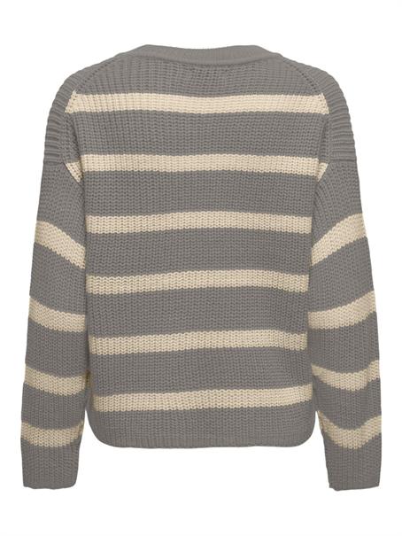 JDYJUSTY L/S STRIPE PULLOVER KNT NOOS driftwood