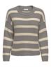 JDYJUSTY L/S STRIPE PULLOVER KNT NOOS driftwood
