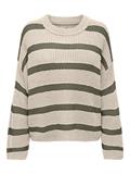 JDYJUSTY L/S STRIPE PULLOVER KNT NOOS eggnog1