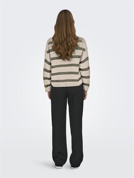 JDYJUSTY L/S STRIPE PULLOVER KNT NOOS eggnog1
