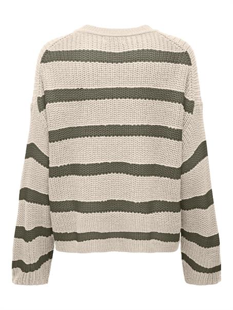 JDYJUSTY L/S STRIPE PULLOVER KNT NOOS eggnog1