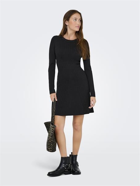 JDYKATE L/S O-NECK DRESS KNT black