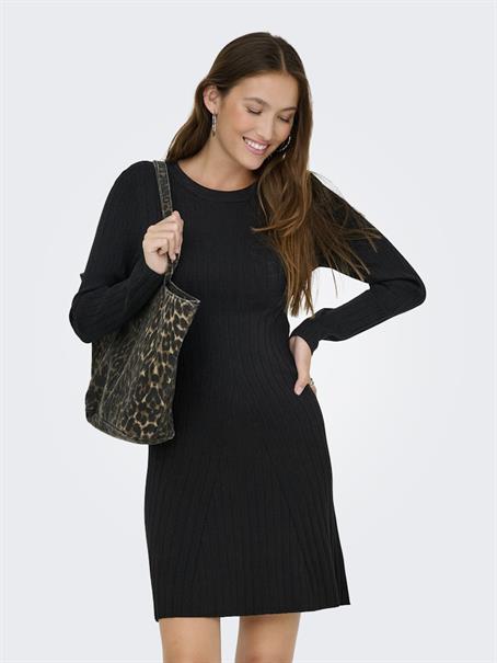 JDYKATE L/S O-NECK DRESS KNT black