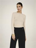 JDYKATE L/S PULLOVER KNT sandshell
