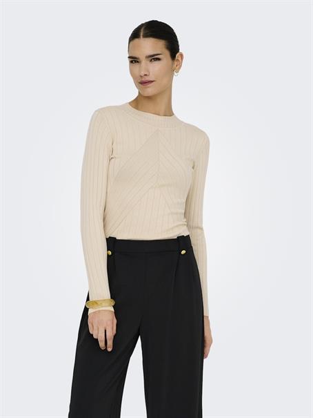 JDYKATE L/S PULLOVER KNT sandshell