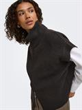 JDYLEA S/L HN 2WAY ZIP VEST KNT NOOS chocolate torte