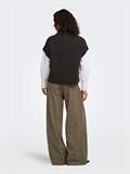 JDYLEA S/L HN 2WAY ZIP VEST KNT NOOS chocolate torte