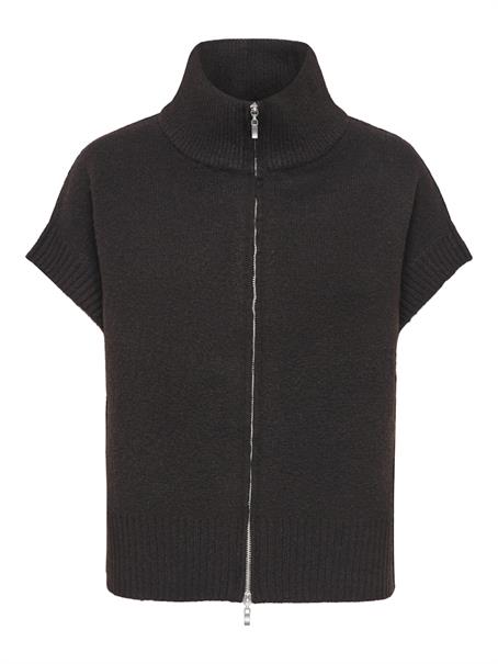 JDYLEA S/L HN 2WAY ZIP VEST KNT NOOS chocolate torte