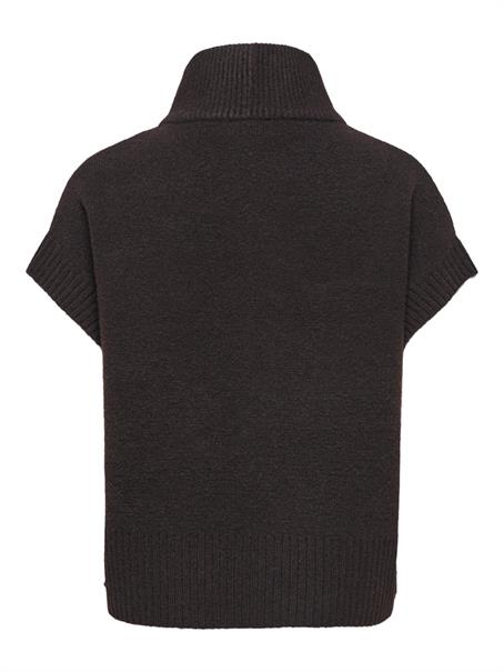 JDYLEA S/L HN 2WAY ZIP VEST KNT NOOS chocolate torte
