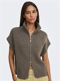 JDYLEA S/L HN 2WAY ZIP VEST KNT NOOS falcon
