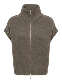 JDYLEA S/L HN 2WAY ZIP VEST KNT NOOS falcon