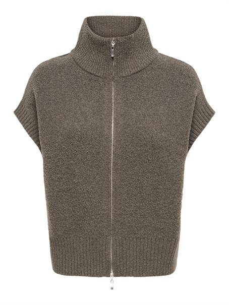 JDYLEA S/L HN 2WAY ZIP VEST KNT NOOS falcon
