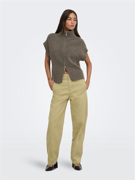 JDYLEA S/L HN 2WAY ZIP VEST KNT NOOS falcon
