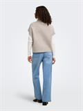 JDYLEA S/L HN 2WAY ZIP VEST KNT NOOS natural melange