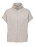 JDYLEA S/L HN 2WAY ZIP VEST KNT NOOS natural melange