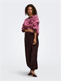 JDYLESLIE L/S O-NECK JACQ. PULLOVER KNT decadent chocolate