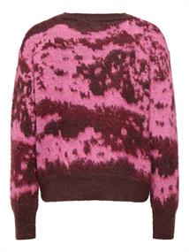 JDYLESLIE L/S O-NECK JACQ. PULLOVER KNT decadent chocolate