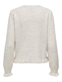 JDYLETTY L/S ON FRILL CARDIGAN KNT NOOS birch