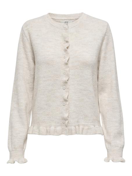 JDYLETTY L/S ON FRILL CARDIGAN KNT NOOS birch