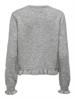 JDYLETTY L/S ON FRILL CARDIGAN KNT NOOS light grey melange