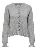 JDYLETTY L/S ON FRILL CARDIGAN KNT NOOS light grey melange