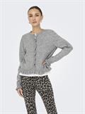 JDYLETTY L/S ON FRILL CARDIGAN KNT NOOS light grey melange