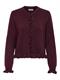 JDYLETTY L/S ON FRILL CARDIGAN KNT NOOS maroon banner