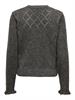 JDYLETTY L/S V-NECK STRUC CARDI KNT NOOS dark grey melange