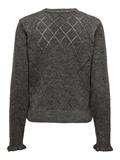 JDYLETTY L/S V-NECK STRUC CARDI KNT NOOS dark grey melange