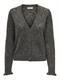 JDYLETTY L/S V-NECK STRUC CARDI KNT NOOS dark grey melange