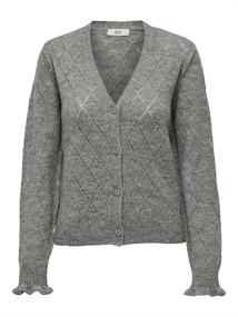 JDYLETTY L/S V-NECK STRUC CARDI KNT NOOS light grey melange
