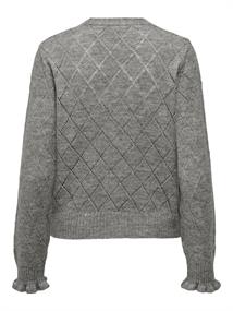 JDYLETTY L/S V-NECK STRUC CARDI KNT NOOS light grey melange