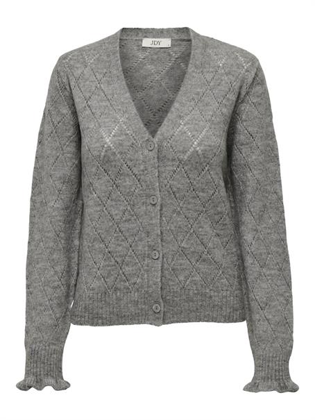 JDYLETTY L/S V-NECK STRUC CARDI KNT NOOS light grey melange