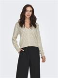 JDYLETTY L/S V-NECK STRUC CARDI KNT NOOS whitecap gray