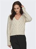 JDYLETTY L/S V-NECK STRUC CARDI KNT NOOS whitecap gray
