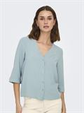 JDYLION LIFE CAPOTE 3/4 SHIRT WVN NOOS silver blue