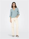 JDYLION LIFE CAPOTE 3/4 SHIRT WVN NOOS silver blue
