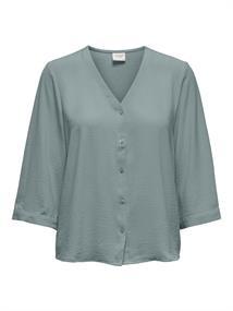 JDYLION LIFE CAPOTE 3/4 SHIRT WVN NOOS silver blue