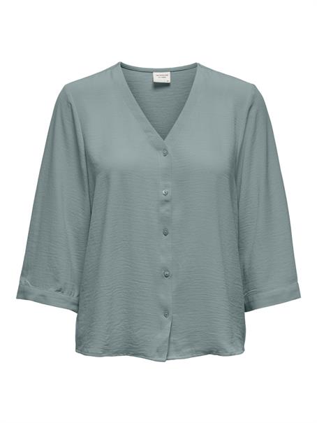 JDYLION LIFE CAPOTE 3/4 SHIRT WVN NOOS silver blue
