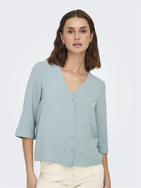 JDYLION LIFE CAPOTE 3/4 SHIRT WVN NOOS silver blue