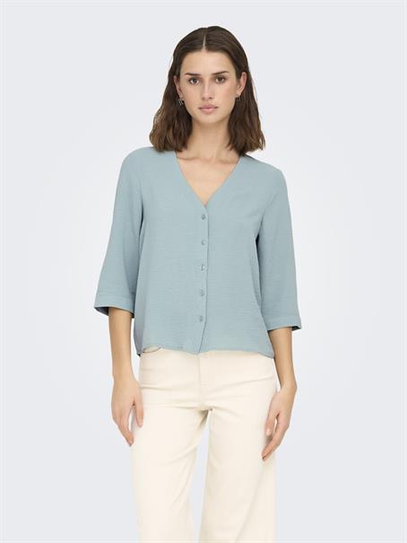 JDYLION LIFE CAPOTE 3/4 SHIRT WVN NOOS silver blue