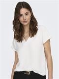 JDYLION S/S TOP WVN NOOS cloud dancer