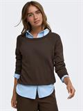 JDYLIV LIFE L/S ON RAGLAN PULLOVER KNT coffee bean