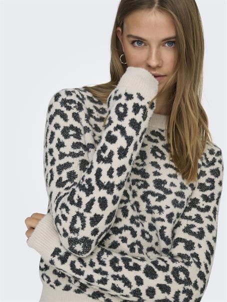 JDYLORRAINE ANIMAL L/S PULLOVER KNT NOOS cement1