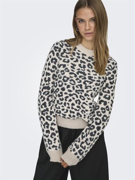 JDYLORRAINE ANIMAL L/S PULLOVER KNT NOOS cement1