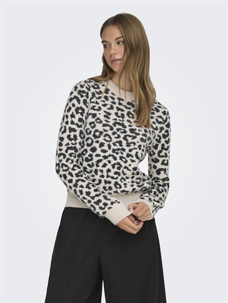 JDYLORRAINE ANIMAL L/S PULLOVER KNT NOOS cement1